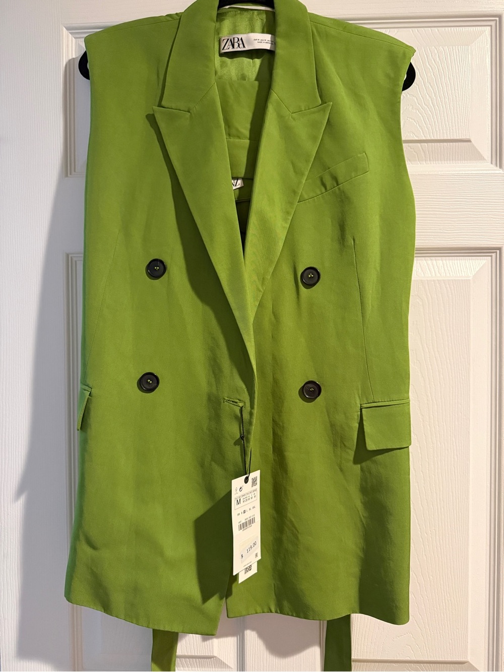 ZARA 2 piece set: blazer & pants in Lime Green